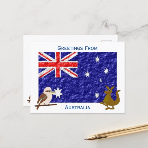 Kookaburra Design Personalised Postcard