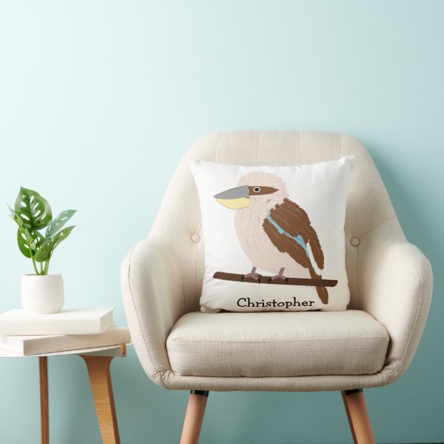 Kookaburra Design Personalised Throw Pillow (Chair)