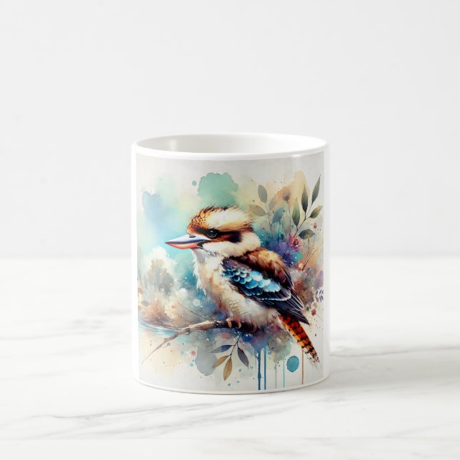 Kookaburra in Light 230824AREF128 - Watercolor Coffee Mug (Center)
