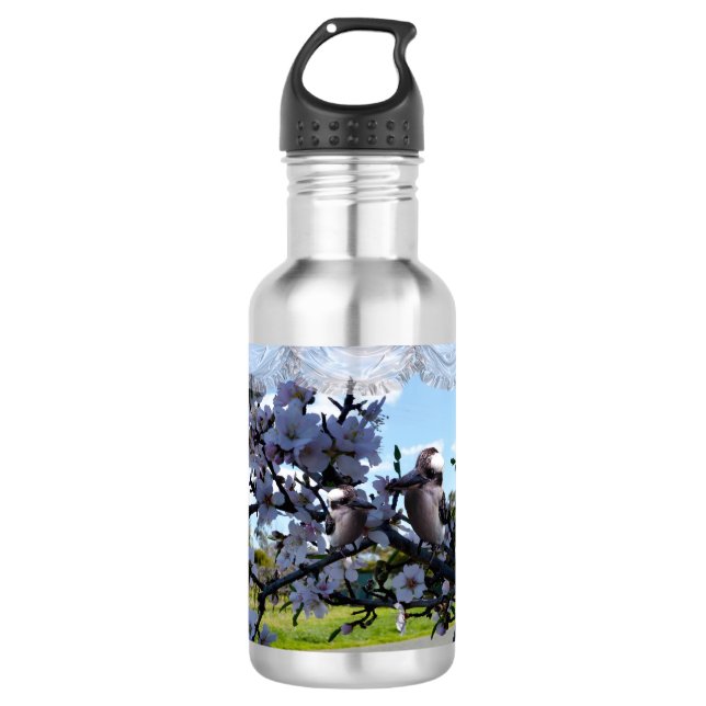 Kookaburra In My Window,   Stainless Steel Water Bottle (Front)