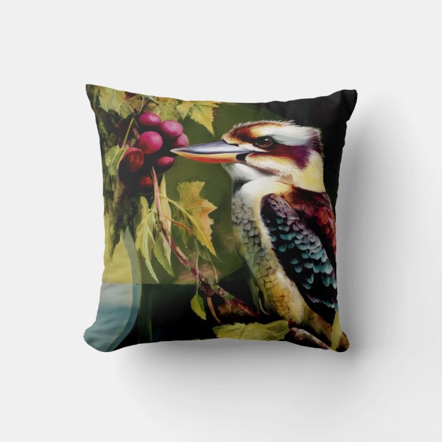 Kookaburra  throw pillow (Front)