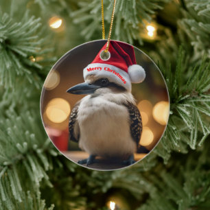 "Kookaburras' Christmas Cheer" Ceramic Ornament