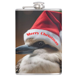 "Kookaburras' Christmas Cheer" Flask