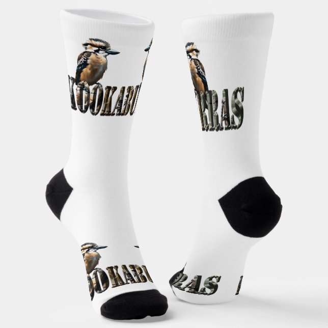 Kookaburras Is The Word Made With Kookaburras, Socks (Angled)