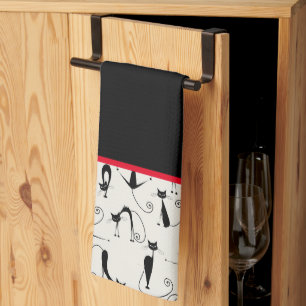 Kooky Black Cats Kitchen Towel