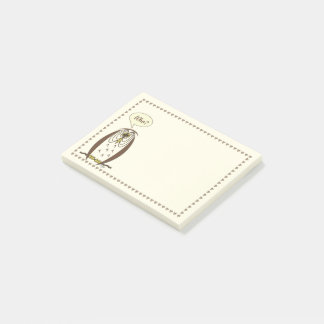 Kooky Cartoon Owl Heart Frame Post-it Notes