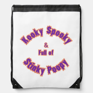 Kooky Spooky & Full of Stinky Poopy Drawstring Bag