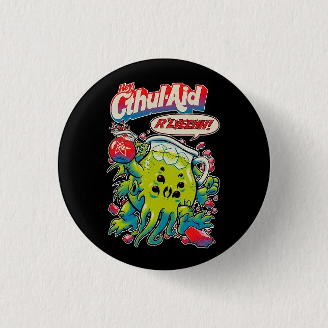 Kool Aid, Kool-aid Cult Inspired Fan Button (Front)
