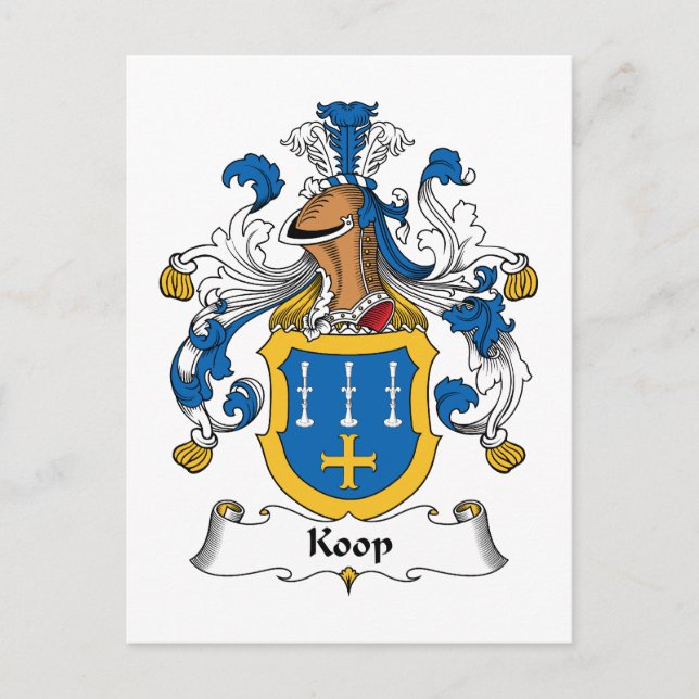 Koop Family Crest Postcard (Front)