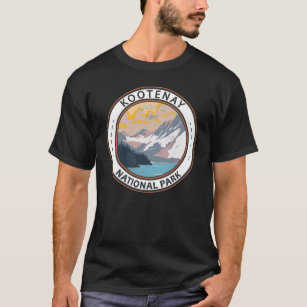 Kootenay National Park Canada Travel Art Badge T-Shirt