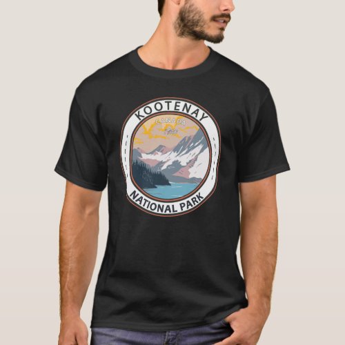 Kootenay National Park Canada Travel Art Badge T_Shirt