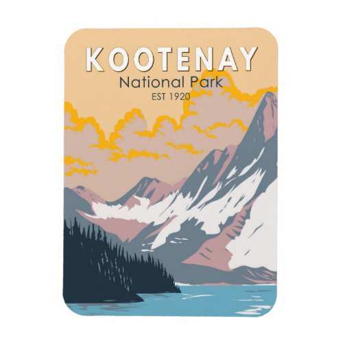 Kootenay National Park Canada Travel Art Vintage Magnet