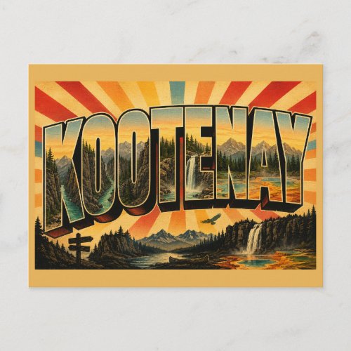 Kootenay National Park Canyons Waterfalls Forests Postcard
