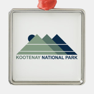 Kootenay National Park Mountain Sun Metal Ornament