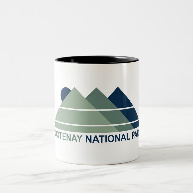 Kootenay National Park Mountain Sun Two-Tone Coffee Mug (Center)