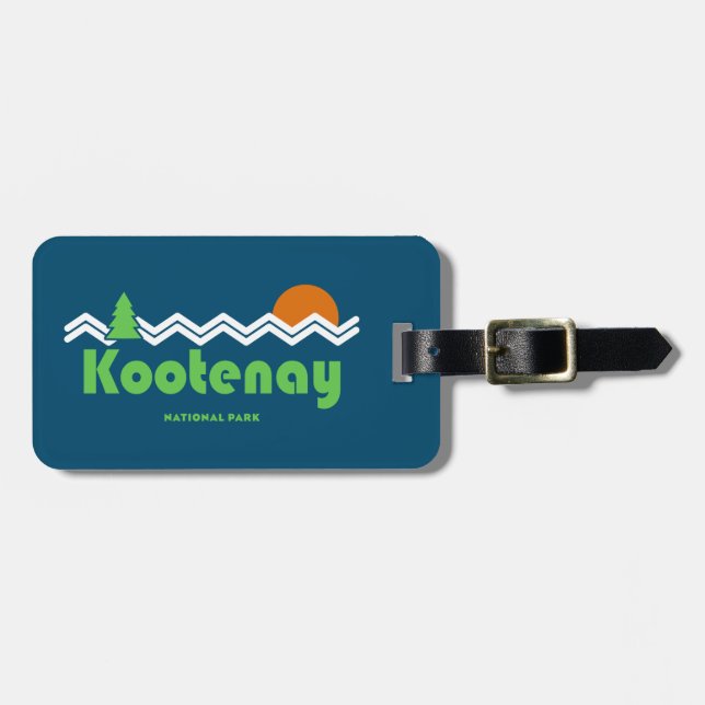 Kootenay National Park Retro Luggage Tag (Front Horizontal)