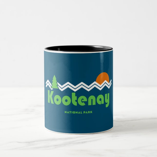 Kootenay National Park Retro Two-Tone Coffee Mug (Center)