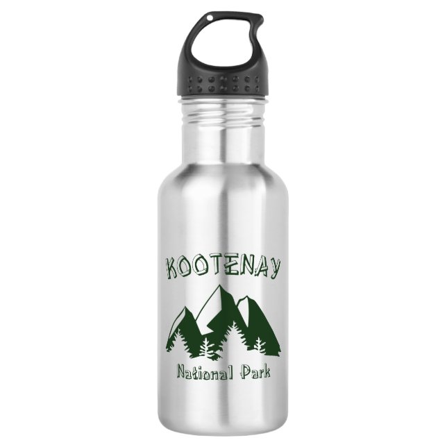 Kootenay National Park Stainless Steel Water Bottle (Front)