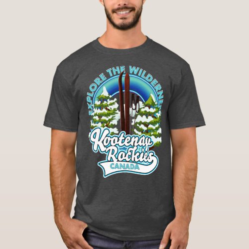 Kootenay Rockies Canada Ski travel T_Shirt