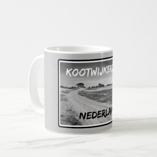 Kootwijkerzand Nederland Black and white Coffee Mug