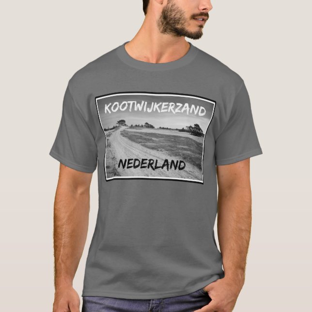 Kootwijkerzand, Nederland, Black and white T-Shirt (Front)
