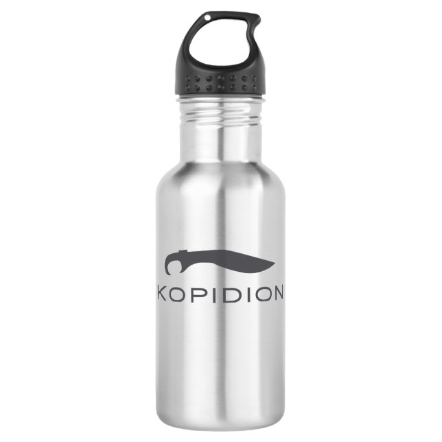 Kopidion sword logo water bottle (Front)