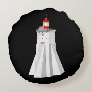 Kopu Lighthouse Round Pillow