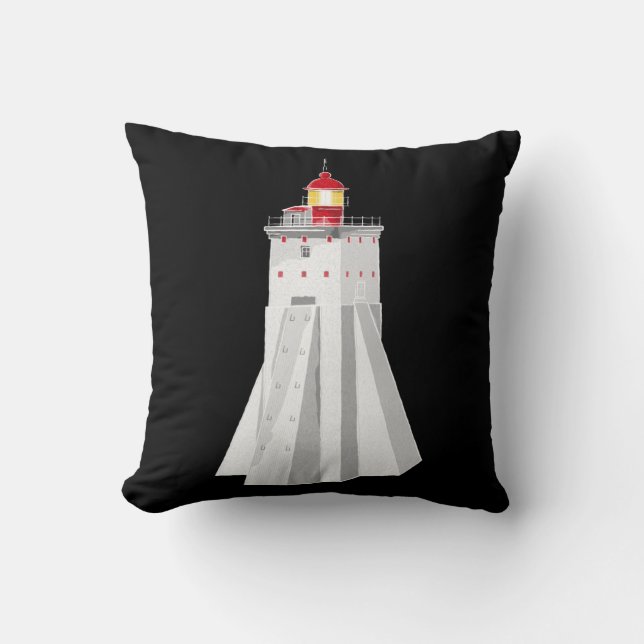 Kopu Lighthouse Throw Pillow (Front)