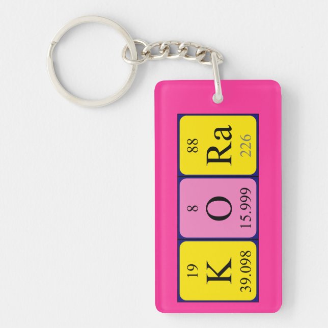 Kora periodic table name keyring (Front)