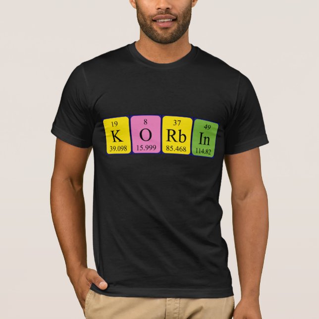 Korbin periodic table name shirt (Front)