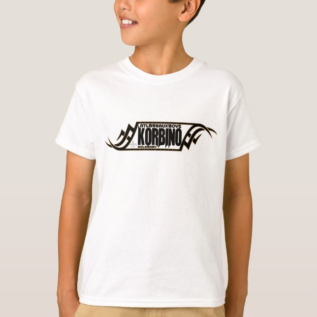 Korbino White on White T-Shirt (Front)