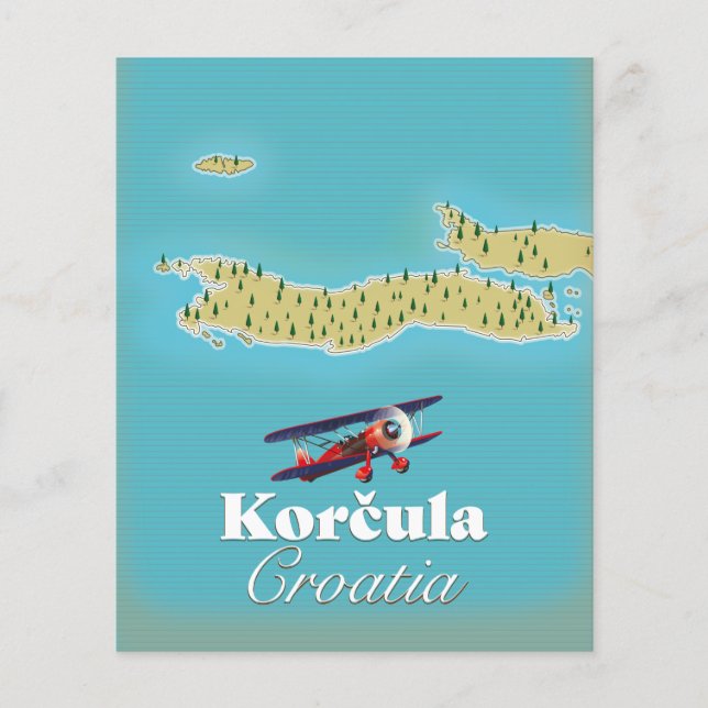 Korčula Croatia map Flyer (Front)