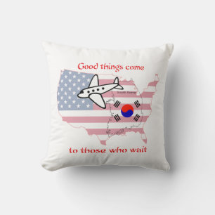 Korea Adoption-Good Things Come To Those Who Wait Throw Pillow