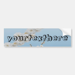 Korea Cherry Blossoms White Bumper Sticker