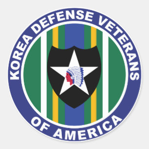 Korea Defense Veterans Classic Round Sticker