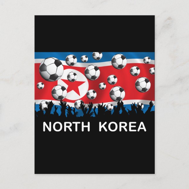 Korea DPR Football Postcard (Front)