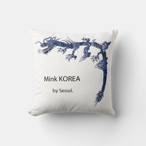 Korea dragon throw pillow