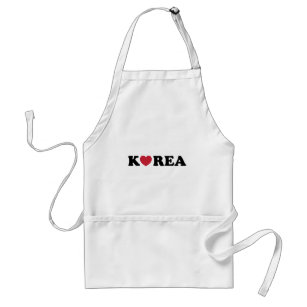 Korea Love Heart Adult Apron