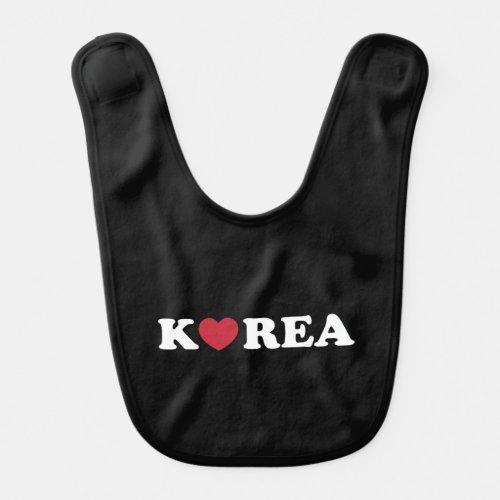 Korea Love Heart Baby Bib