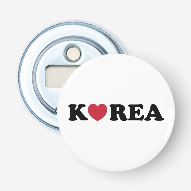 Korea Love Heart Bottle Opener (Front)