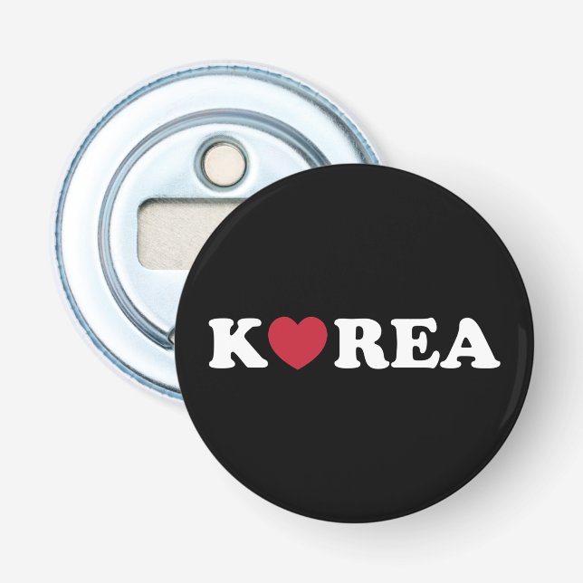 Korea Love Heart Bottle Opener (Front)