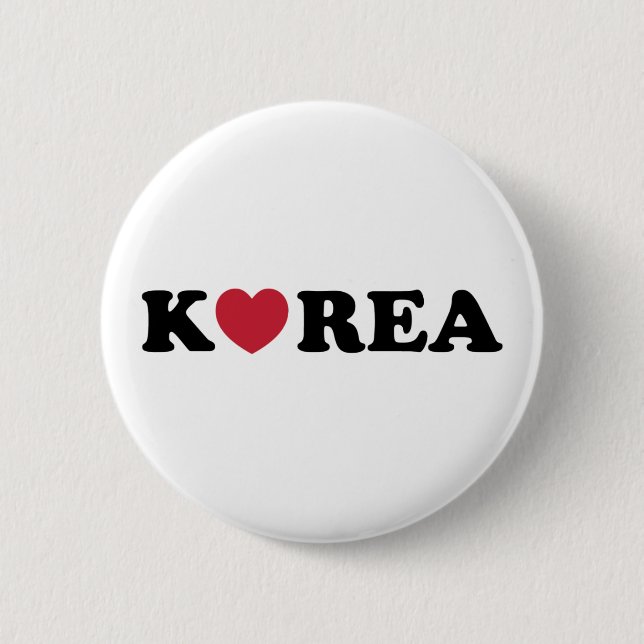 Korea Love Heart Button (Front)