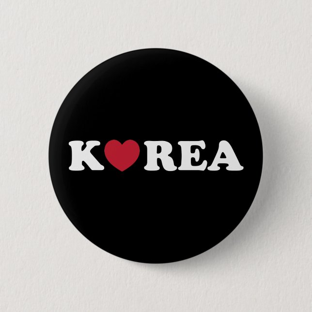Korea Love Heart Button (Front)