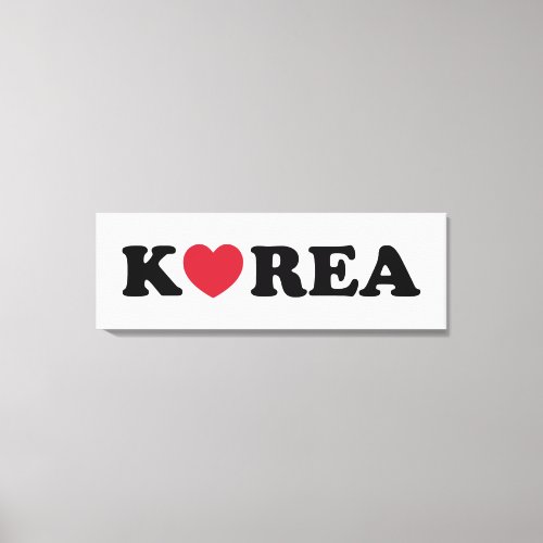 Korea Love Heart Canvas Print