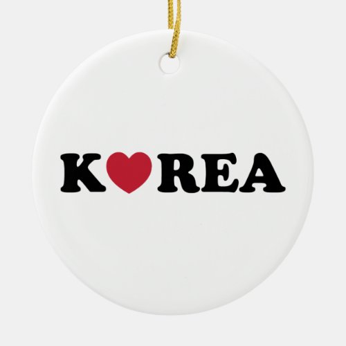 Korea Love Heart Ceramic Ornament