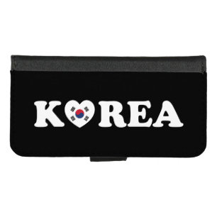 Korea Love Heart Flag iPhone 8/7 Wallet Case