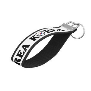 Korea Love Heart Flag Wrist Keychain