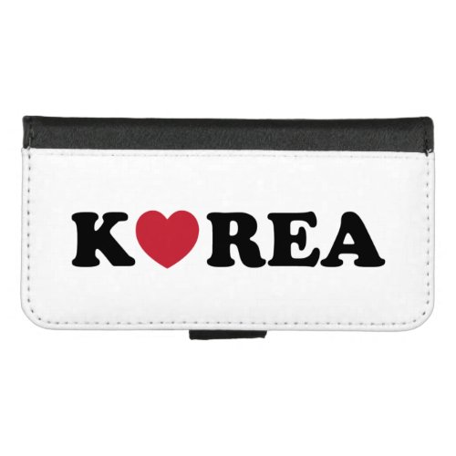 Korea Love Heart iPhone 87 Wallet Case