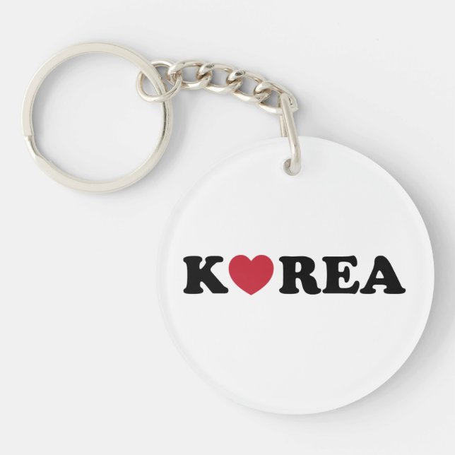 Korea Love Heart Keychain (Front)