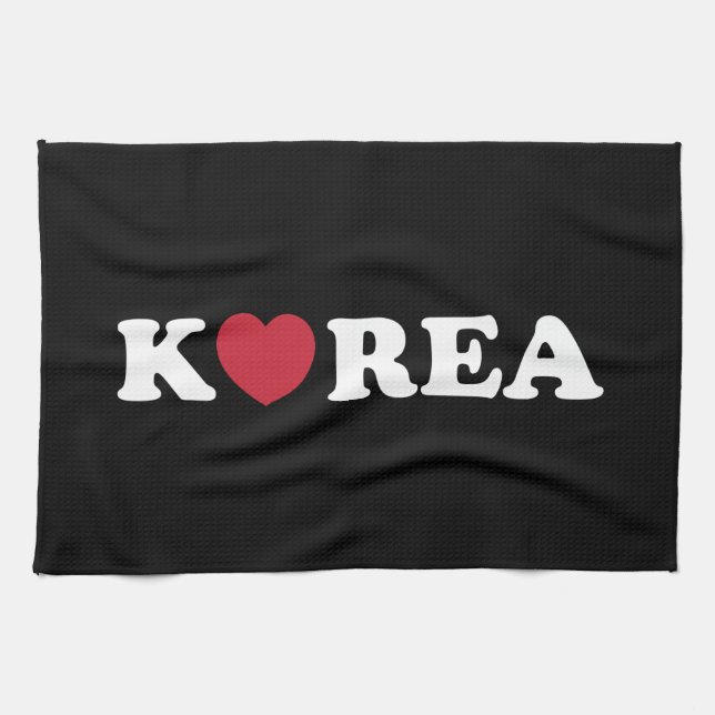 Korea Love Heart Kitchen Towel (Horizontal)